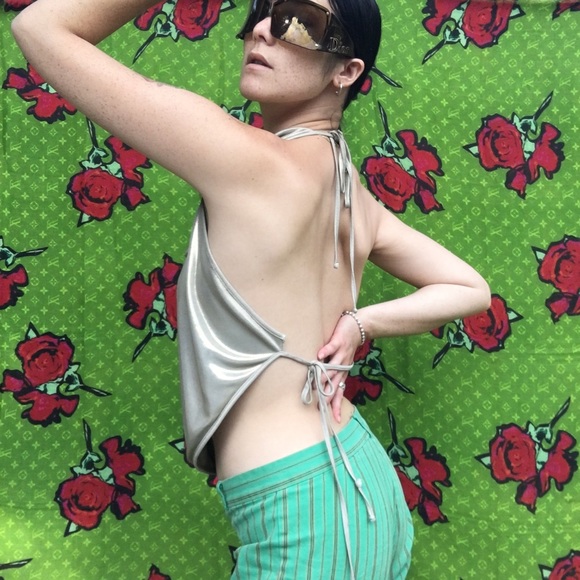 Y2K Super Slink Iridescent Halter Top~
~ - Picture 5 of 7